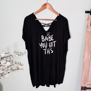 Lane Bryant "Babe You Got This" Graphic Tee Size 18/20